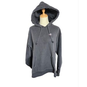 Champion Vintage Reverse Weave Black Hoodie Sweatshirt